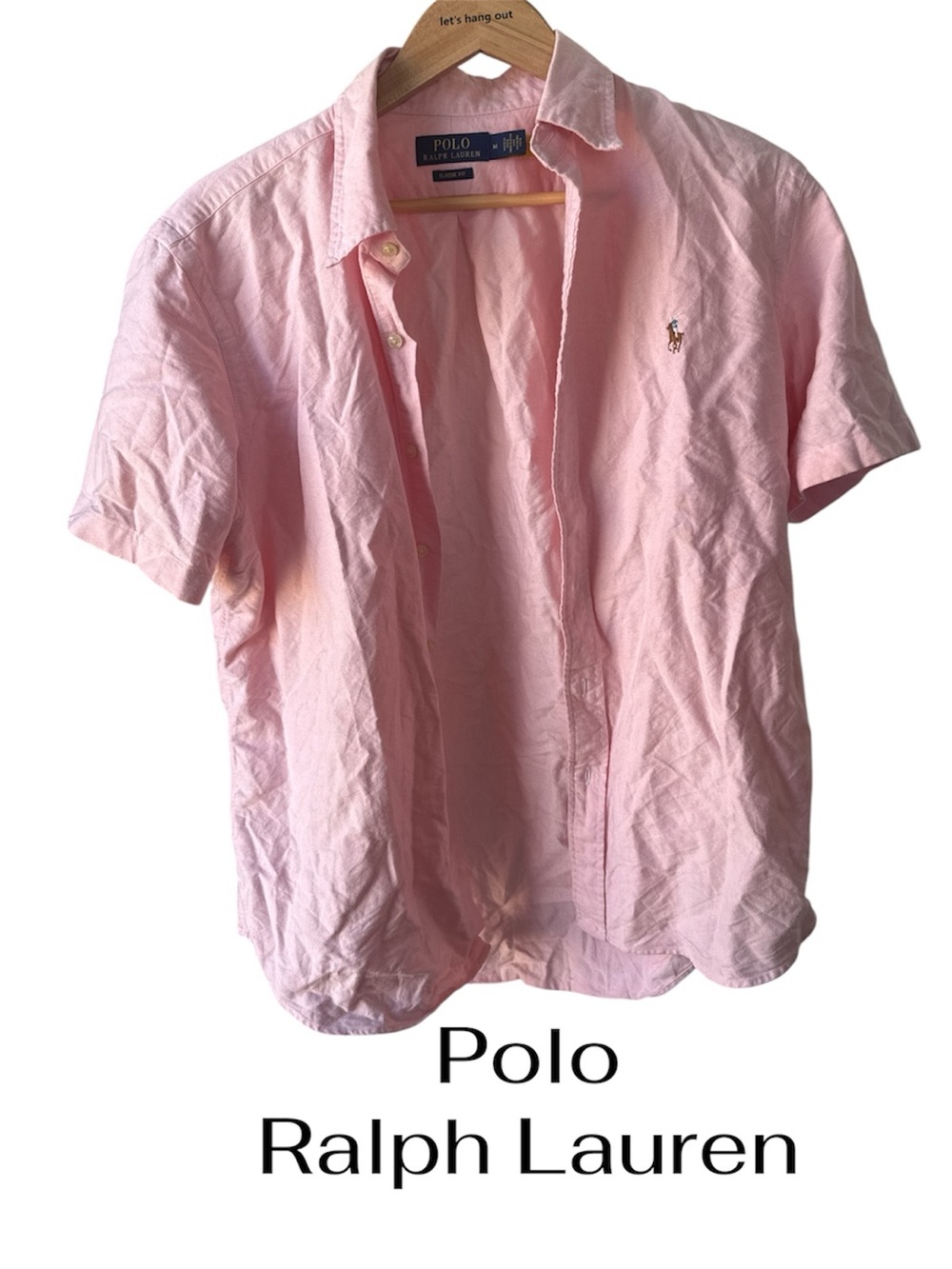 Polo by Ralph Lauren Light Pink Short-Sleeve Button-Down Shirt | Men’s Medium